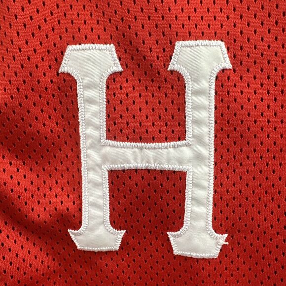 HUF Worldwide Streetwear Mens Size Large Mesh Baseball Jersey Red Short Sleeve‎ - Picture 3 of 9